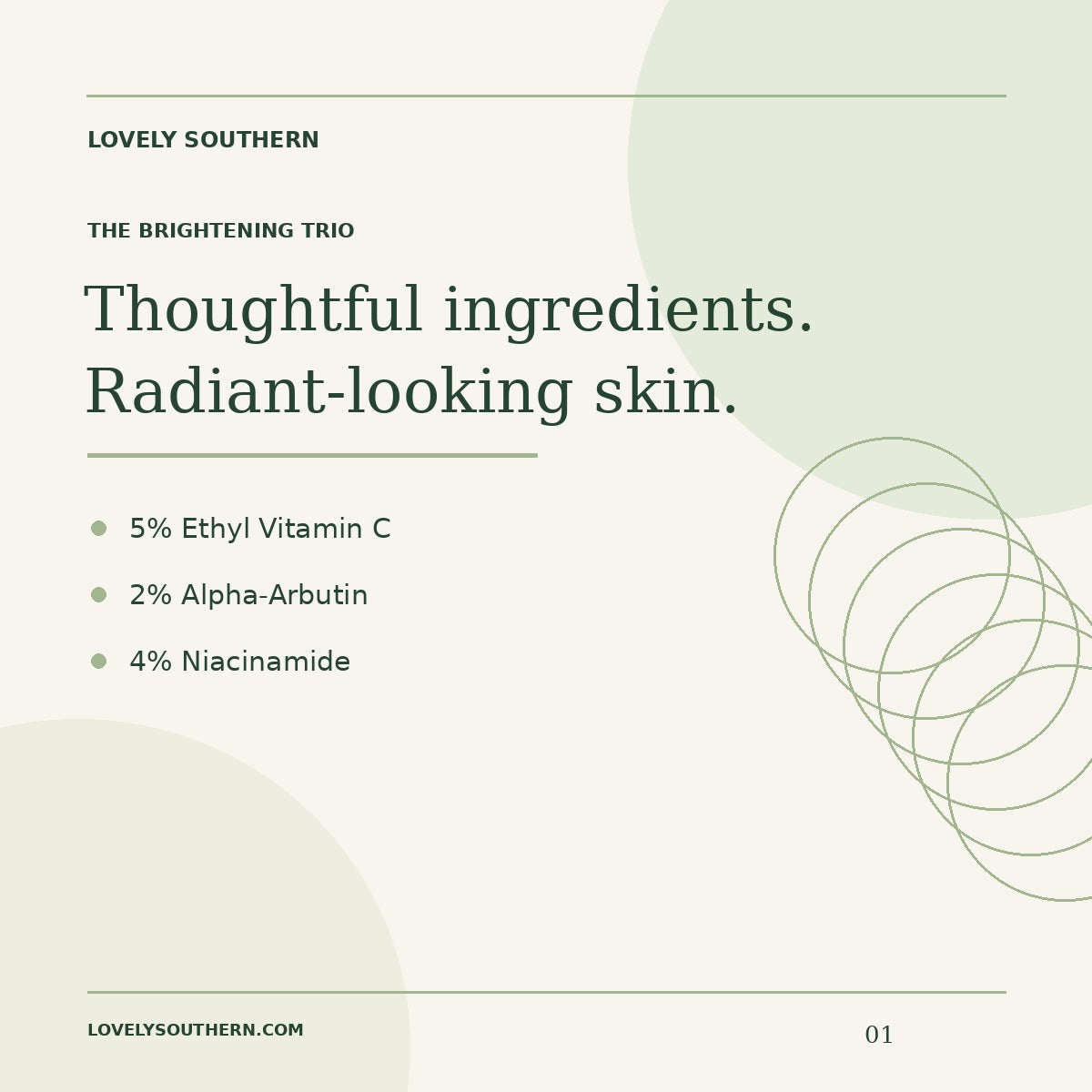 Lovely Southern ingredient and routine graphic