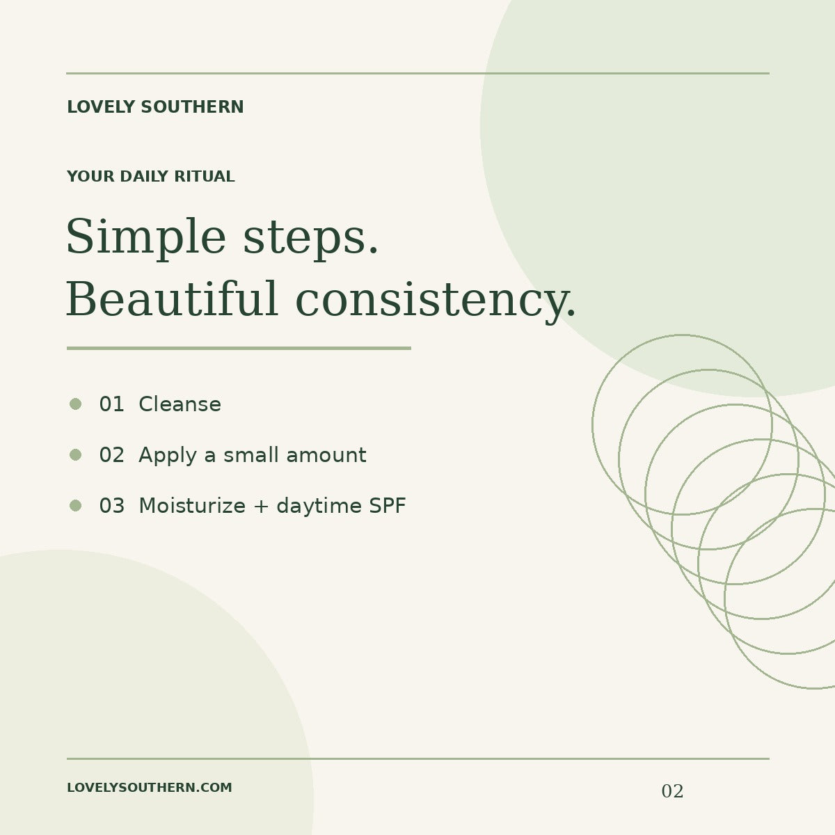 Lovely Southern ingredient and routine graphic